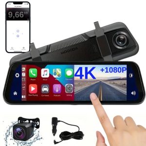 Camera auto DVR oglindă 4K, 1080P, ecran touchscreen