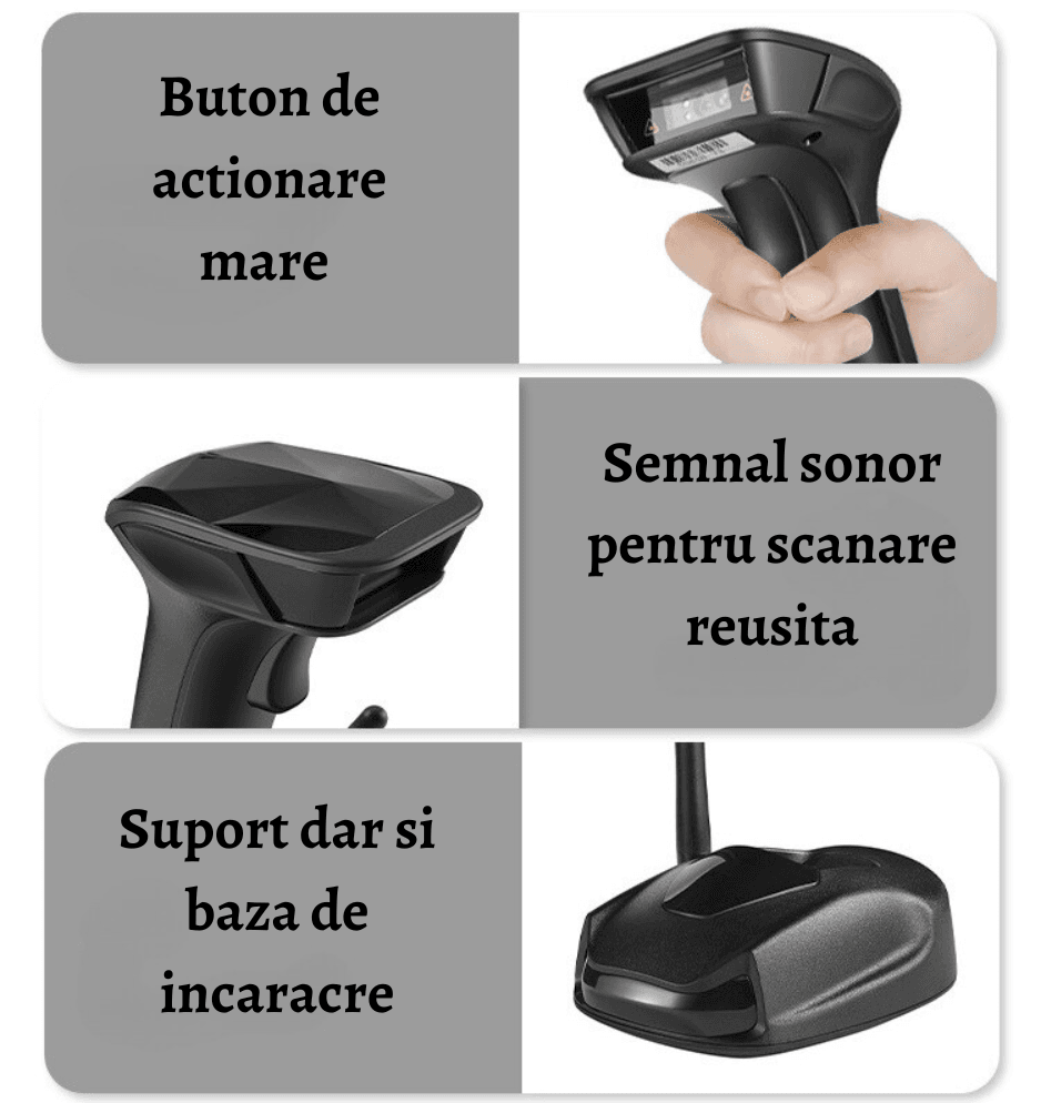Scanner coduri de bare cu funcții avansate